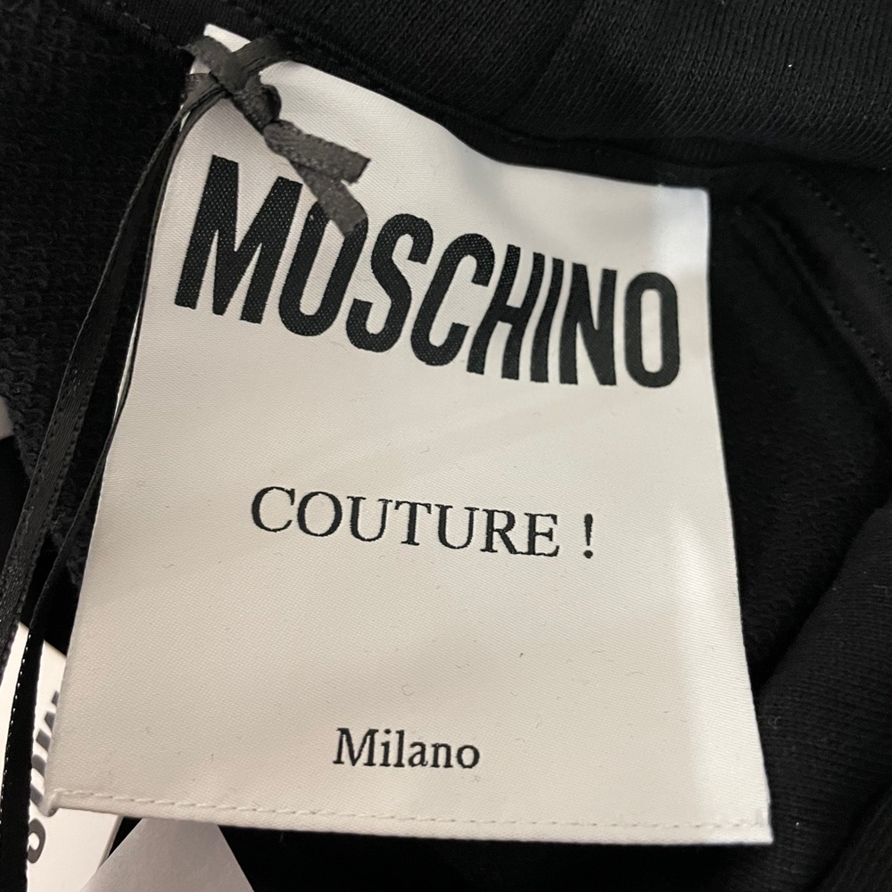 Moschino Mens Black Hoodie Mivim Size L - Picture 6 of 6
